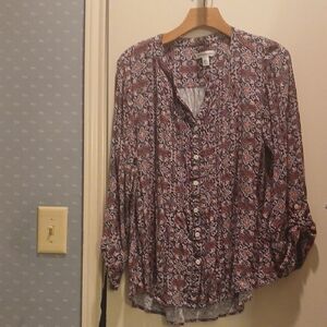 Croft & Barrow Multicolor Paisley Blouse